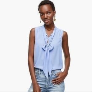 J.Crew Sleeveless Tieneck Top - Periwinkle Size L